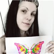 Disegno digitale su Photoshop, pittura acrilica